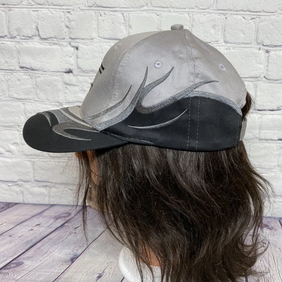 Vintage Hat Cap Strap Back Gray Black MFP Mohawk Propane Embroidered Logo 90s - Picture 2 of 10